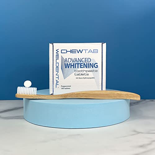 Weldental Chewtab Advanced Whitening Toothpaste Tablets With Nano-Hydroxyapatite Peppermint Refill #TOP5