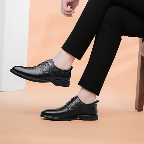 Men's Dress Shoes Pointed Toe Patent Leather Lace Up Oxford Shoes Fashion Tuxedo Walking Prom Business Derby Shoes for Men4