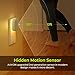 AUVON Plug-in LED Backlit Night Light with Motion Sensor & Dusk to Dawn Sensor, Dimmable Warm White Nightlight with 1-50 lm Adjustable Brightness for Bedroom, Bathroom, Stairs, Hallway (4 Pack)