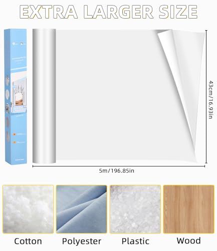Zaxiva Katze Kratzschutz, 5m x 43cm Kratzfolie Katzen Selbstklebend, Transparente Anti Kratz Folie für Katzen, Kratzschutz für Hundetüren, Kratzer für Sofa von Katze, Kratzschutzs Wand und Tür