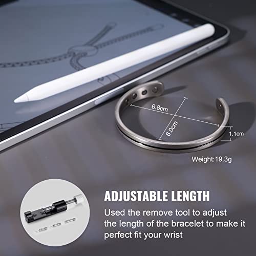 Rainso Mens Womens Light Titanium Magnetic Therapy Golf Bracelets Bangle For Arthritis Wristband Adjustable #TOP4