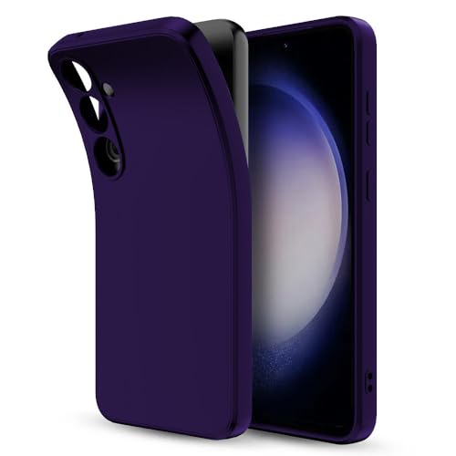 Image of Back Cover for Samsung Galaxy S23 FE 5G | Full Camera Protection | Premium Liquid Silicon Case | Flexible Bumper Case for Samsung Galaxy S23 FE 5G (Dark Purple)