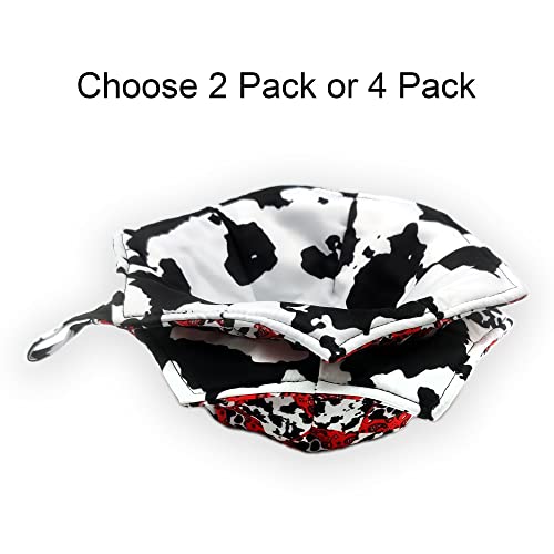 Cow Print Kitchen Microwave Bowl Holders 4 Pack For Hot Food Set Of Bowl Potholders Soup Bowl Cozy Bowl Hot Pads Hot Bowl Holder Multipurpose Hot Heat Proof Plate Holder Pot Holders For Bowls #TOP6