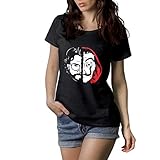 Peso: 150-155 gramos El Professor - Camiseta Mujer - 100% Algodón (XL, Negro)