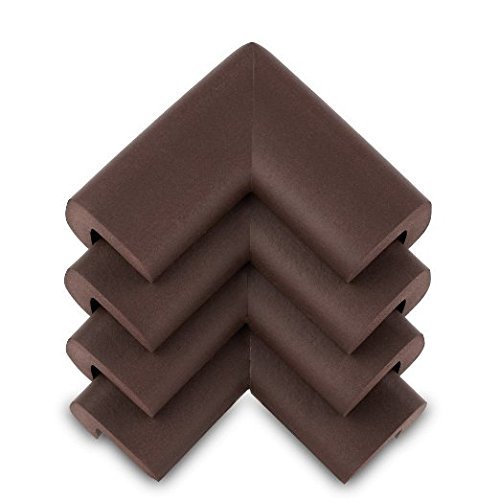 KINGLAKE Thick Baby Safety Softener Table Edge Guard Protector (12PCS Coffee)