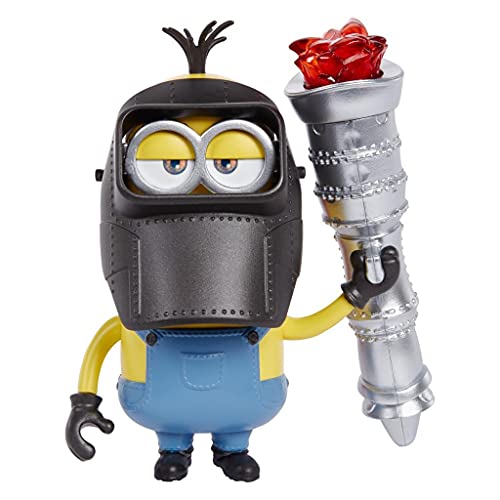 Mattel GMD91 Minions Toys Rise Of Gru Kevin Action Figure Approx 4-In With Button Activated Flamethrower & Construction Accessories thumb #4