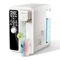 Ontulor Countertop Water Filter System - Instant Hot and Cold Filtered Water Dispenser, 0.01?m Potable Water Purifier, 3.5L Large Water Tank, 5 Temperature Options, No Installation Required, HC1
