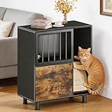CYzpf Dog Proof Cat Feeder Station β Elevated Feeding Table with Stainless Steel Bowls, Scratching Board & Storage Locker, Anti-Dog, Sturdy, Easy Assembly, Outdoor Wood Furniture