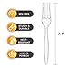 TONFORD 400 Count Plastic Forks Heavy Duty, Clear, BPA-Free, Heat Resistant, Solid and Durable Disposable Forks Bulk, Premium Plastic Forks heavy duty for Party Supply