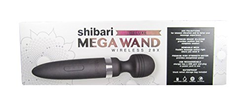 Shibari Deluxe Mega Wireless Waterproof Wand, 28 Speeds, Black #TOP2