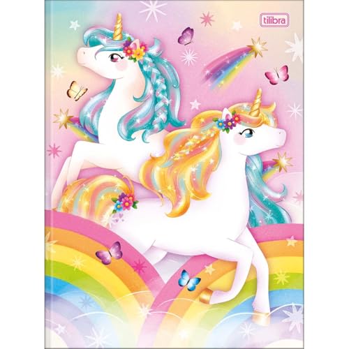 Caderno Blink Unicórnio Universitário Brochura TILIBRA - 48 Folhas (2 Unicórnios)