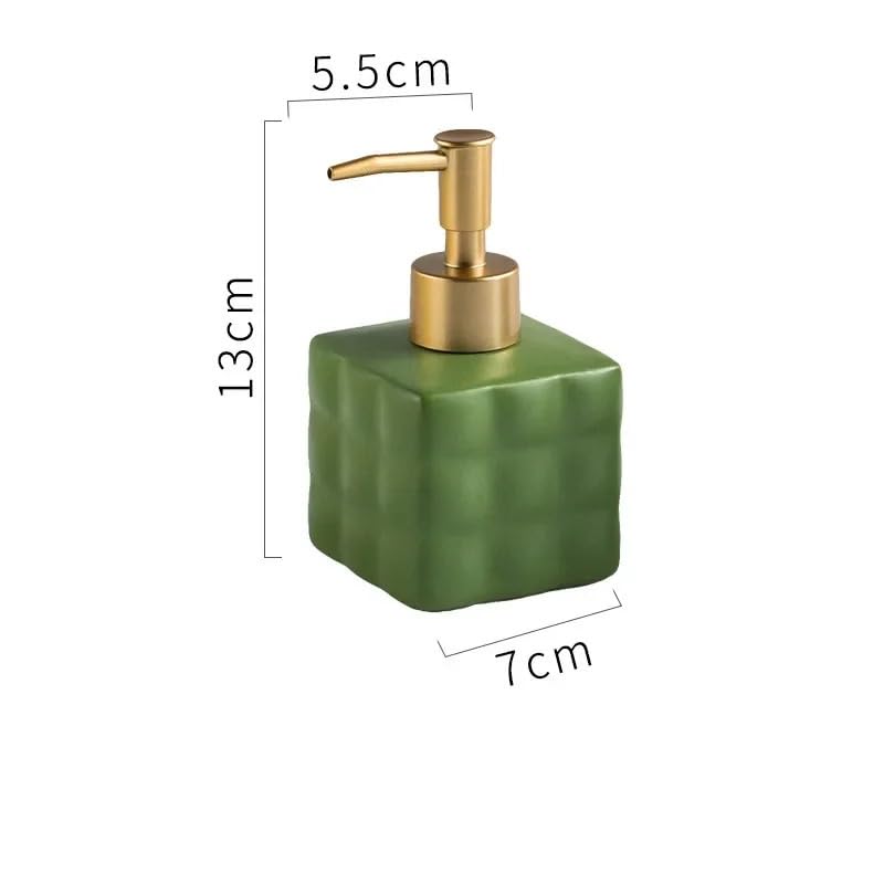 Botella de jabón líquido de cerámica nórdica, dispensador Manual, Bomba vacía, Accesorio de baño (F 220 ml)
