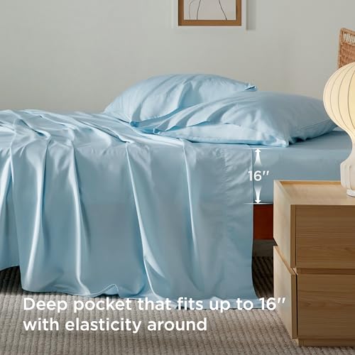 image for Bedsure King Size Sheets Set, Cooling Sheets for Hot Sleepers, Rayon D