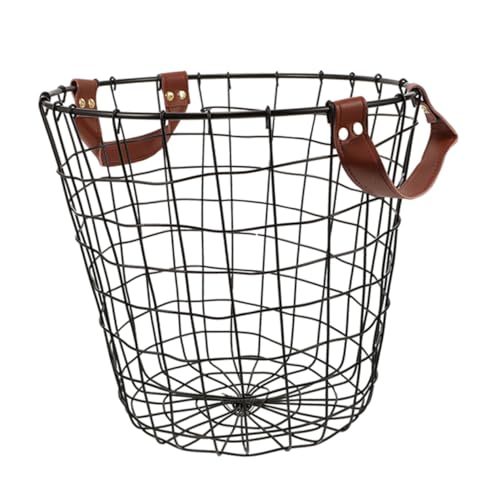 Panier métallique fil de fer Alipis rond pour rangement maison et linge