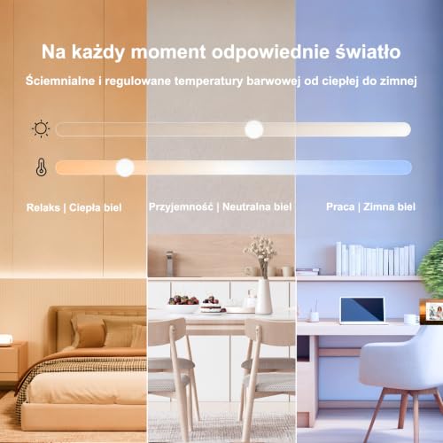 Yeelight Inteligentna lampa sufitowa LED RGB Ceiling Lights biurowa lampa sufitowa, 60 W, 3800 lumenów, 2700-6500 K, ściemniana lampa, "zrób to sam", kompatybilna z Alexa, do salonu, sypialni, kuchni