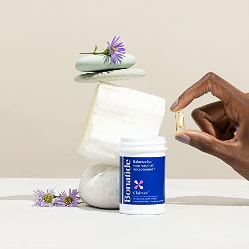 Bonafide Clairvee – Relief From Vaginal Odor^ – Hormone-Free, Drug-Free Vaginal Probiotic – Reduces Odor^, Itching & Discharge* – 30 Day Supply (15 Capsules) #TOP4