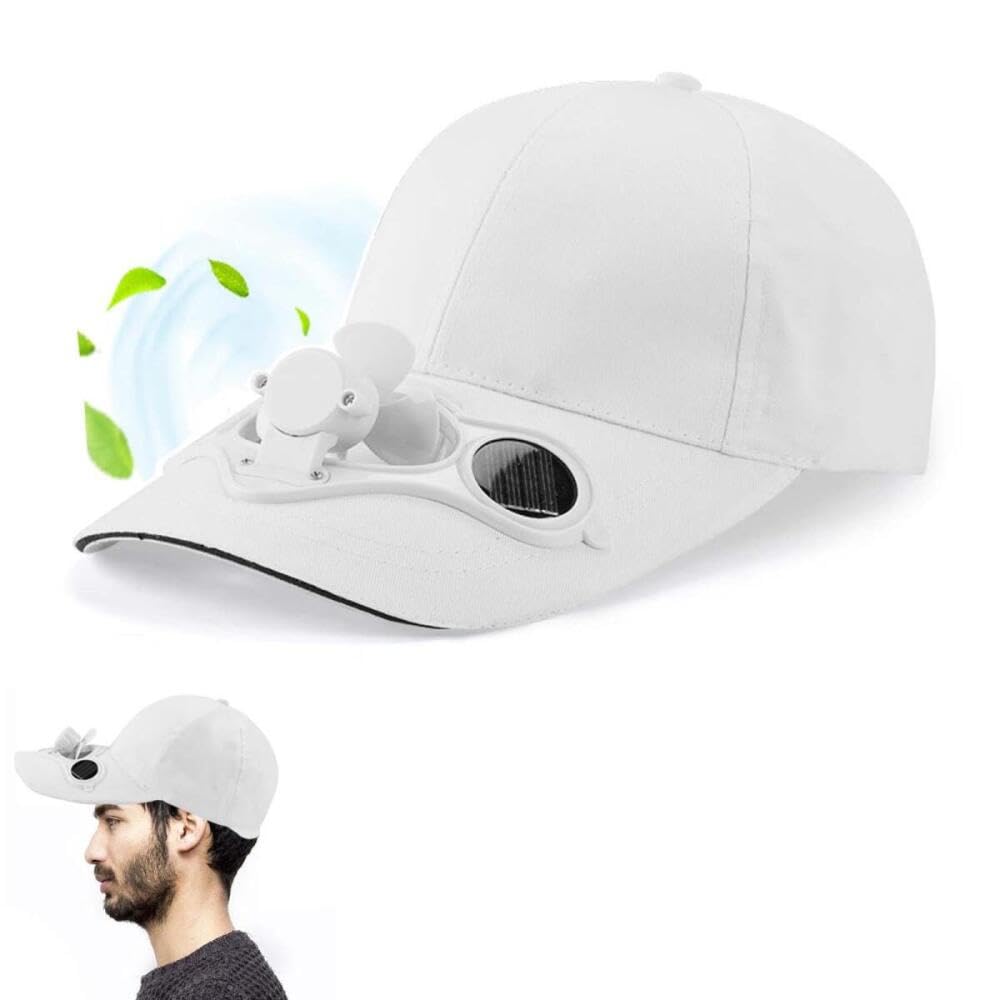 Pretocter Sun Visors Hat for Men, Sun Energy Cooling Fan Outdoor Fishing Hat Climbing Hat Outdoor Sports Baseball Caps Hats Summer Outdoor Sports Accessories for Unisex Children Beach Sun Caps