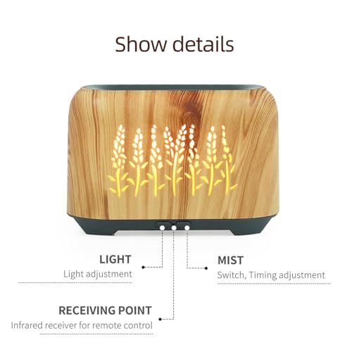 Difusor aromático eléctrico ThreeH 150ml diseño llama con luz LED miniatura 4