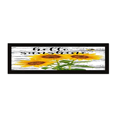 Plaque murale rustique en bois de qualité supérieure motif antique Hello Sunshine