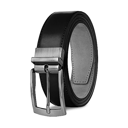 Cinto Masculino em Couro Social Premium Preto, Fivela 1