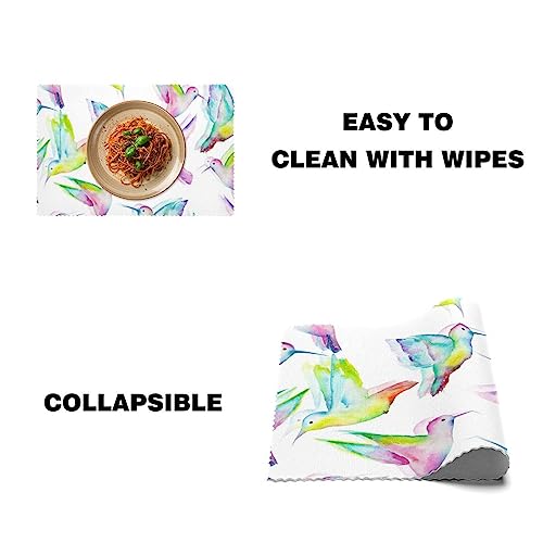 Set de table oiseaux multicolores pour protéger votre table des taches et plats chauds - 5