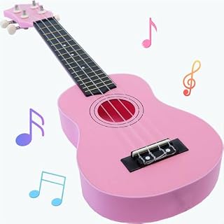 21 Inch 4 String Wooden Acoustic Guitar Ukulele Musical Instruments Perfect For Beginner (Pink) - Les Beatles, Paul McCartney, John Lennon, RIngo Starr, George Harrison 21 Inch 4 String Wooden Acoustic Guitar Ukulele Musical Instruments Perfect For Beginner (Pink) – Image 4