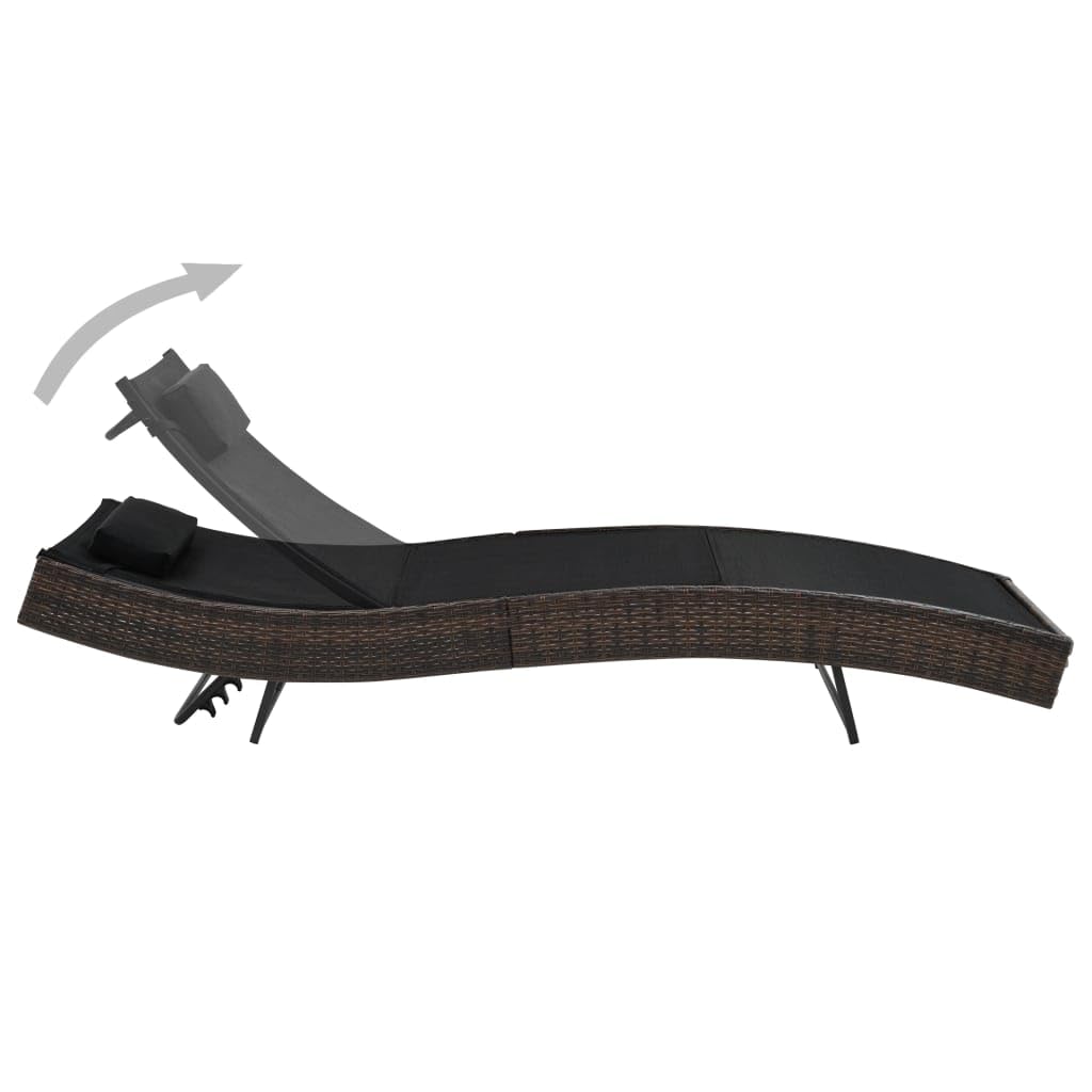 Hothingwell Sedia Lunga Resine Tissee Marrone con Cuscino