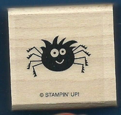 Rubber Stamps Spider Arachnid Halloween Wood Spooky Bingo Bits Stamp for Teaching Card Making, DIY Crafts, Scrapbooking