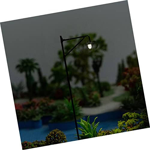 YARNOW 8 Pçs Decoração DIY Material Poste Acessórios Lâmpada Modelo Em Escala Luz Preto Bonsai Decor