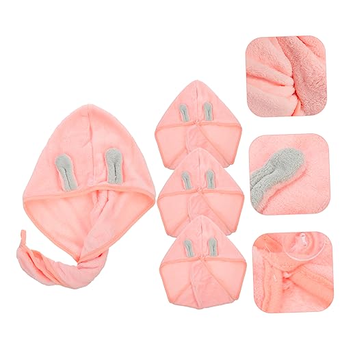 FRCOLOR 8 Peças Chapéu De Lã Coral Para Cabelo Seco Meias De Cabelo De Microfibra Envoltório Seco Tu
