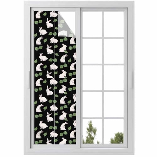 Película de privacidad para ventana Lsrtoss negra 23.6x78.7 in miniatura 1
