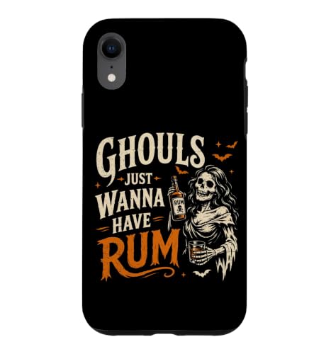 Ghouls Just Wanna Have Rum Funny Drink Halloween �X�}�z�P�[�X iPhone XR �p