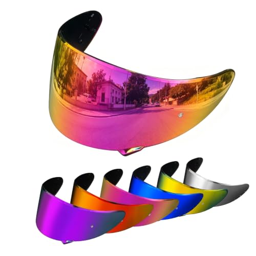 Image of PSLER Shatterproof Helmet Visor for RF-SR CWR-1 RF1200 Z7 X14,Rose Red | Impact-Resistant ,UV400 Protection, Motorcycle Tinted Face Shield Replacement for RF-SR CWR-1 RF1200 X-Spirit NXR Z7 X14