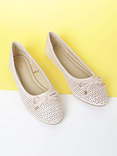 Image of Max Solid Bow Detail Ballerinas