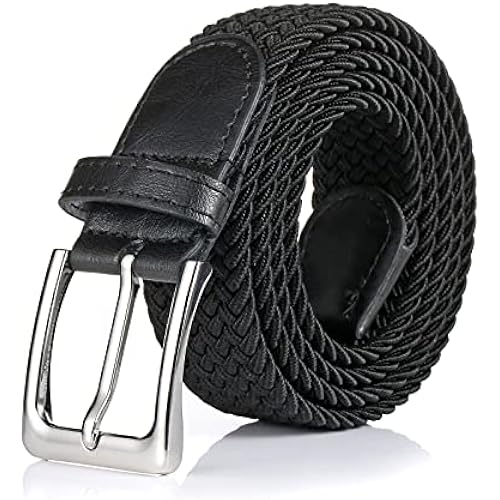Elastic Braided Golf Belt for Men 1 3/8"