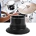 NSXAYIWE Bass Drum Enhancer, Adjustable ABS Drum Bass Effect Amplifier with Port Hole Protector for Professional and Amateur Drummers (WP06 Black)