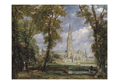 Affiche d'archivage Salisbury Cathédrale sublimez votre salon avec cette œuvre grand format