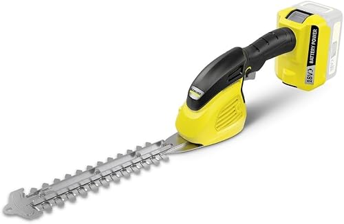 Kärcher GSH 18-20 Battery 2-in-1 Grass & Shrub Shear, Run time: max. 100min, 12 cm wide grass blade, 20 cm long shrub blade with double-edged diamond-ground cutting edges, Excludes Battery & Charger