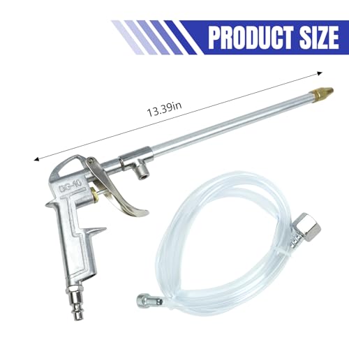 Image of Air Blow Gun Pneumatic Engine Cleaning Gun with 4Ft Hose, Aluminum Car Engine Cleaning Spray Guns, Vehicle Cleaner Degreaser Spray Tool for Narrow Space, Universal Fit (Straight Head)