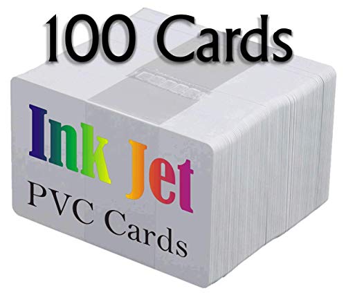 COLIBYOU PVC Cards (100 Pack) - 30 Mil - PVC ID Cards, Best Quality, Enhanced Ink Receptive Coating - Waterproof, Double Sided, Edge to Edge Printing.