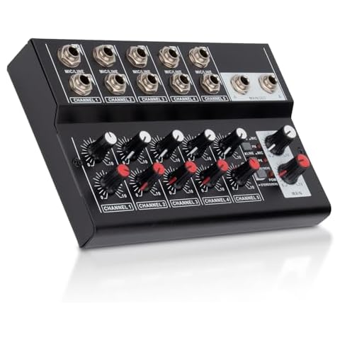COKYISS Audio Mixer - Compact 10-Channel Mixing Console for Home Karaoke and Music Recording Cover