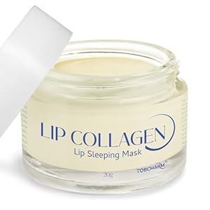 Lip Sleeping Mask (20g), Collagen Lip Mask Overnight, Lip Plumper with Hyaluronic Acid, Peptide Complex Lip Balm for Lip Wrinkle Repair and Plumping, Natural Hydration for Smooth Lips
