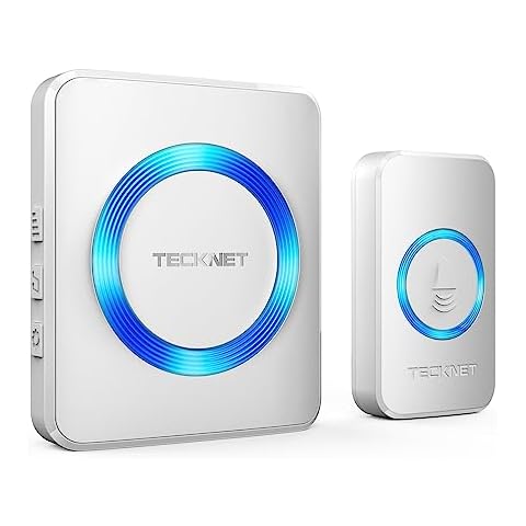 TECKNET Waterproof Wireless Doorbell with 1300ft Range Cover