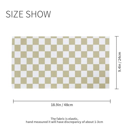 Yellow and White American Plaid Four season UV protection cooling neck gaiter Lightweight wristband cloth face mask for women for Hunting Sports halloween mask tapa bocas para2