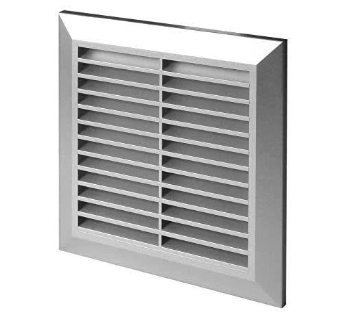 Prostko Ltd Satin Air Vent Grille - 170Mm X 170Mm - With 125Mm Duct Pipe Hose Connection - Abs Plastic.