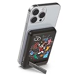 【ディズニー創立100周年 MUSICAL WONDER限定モデル】Belkin MagSafe対応 ワイヤレス モバイルバッテリー 5000mAh(7.5W) iPhone 15～12 シリーズ対応 パススルー充電対応 PSE技術基準適合 機内持ち込み可能 充電用USB-C to Cケーブル同梱 メーカー保証2年 キックスタンド付き グレー BPD004qcRD-DY