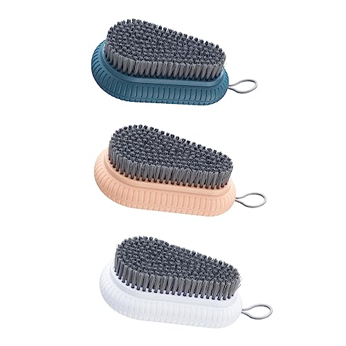 GOOHOCHY 3個洗濯 靴 掃除用ブラシ たわし キッチン 浴室 トイレ ル リビングルーム 浴槽用 シンプル収納デザイン 持ちやすい清掃ブラシ