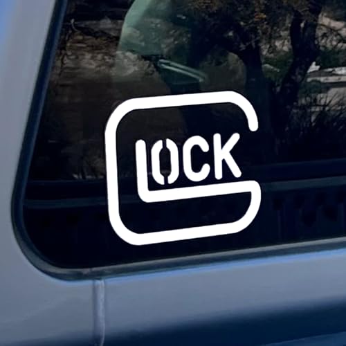 Image of Safe Action Gun Car Sticker Decal, Pistol Perfection Vinyl Waterproof Sticker, Military Veteran Truck Bumper Decal for Locker, Fridge, Mailbox, Laptop, Water Bottle (White)