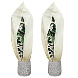 Lot 2 Housses Protection Contre Gel - 100 x 120 cm - Chaudes avec Fermeture éclair Tissu pour protéger Les Conditions Hivernales - Légumes Arbres fruitiers Pot Contre Les parasites et Le Gel