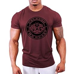 Gymtier T-shirt de musculation pour homme, motif «Unleash The Beast» – Rouge - Les Beatles, Paul McCartney, John Lennon, RIngo Starr, George Harrison Gymtier T-shirt de musculation pour homme, motif «Unleash The Beast» - Rouge – Image 3